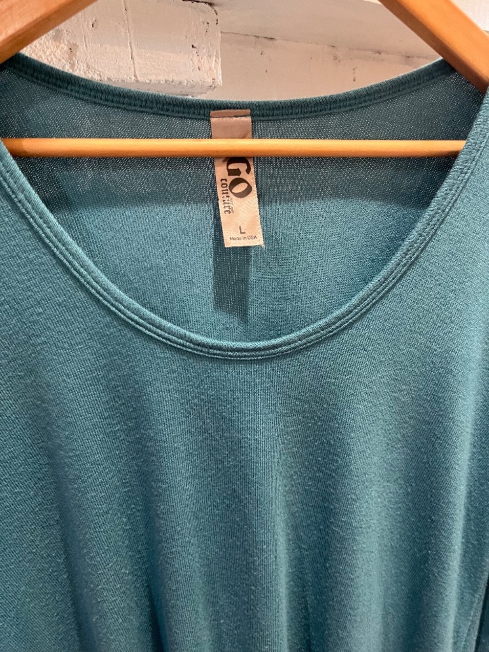 GO Couture: Comfy Top | Size Large | Light Teal - Picture 3 of 5